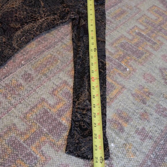 Dusak Design Cowl Neck Velvet Top P/S Black & Gold Long Sleeve - Picture 6 of 7